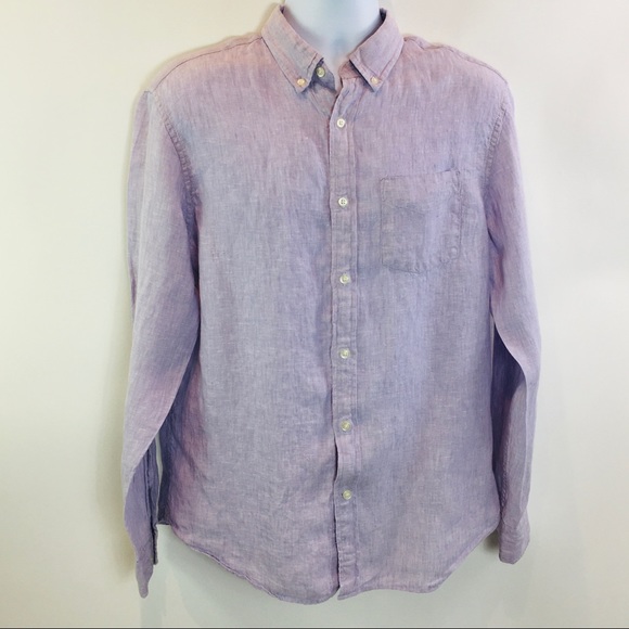 Banana Republic Other - Banana Republic Mens Shirt 100% Linen Lavender M